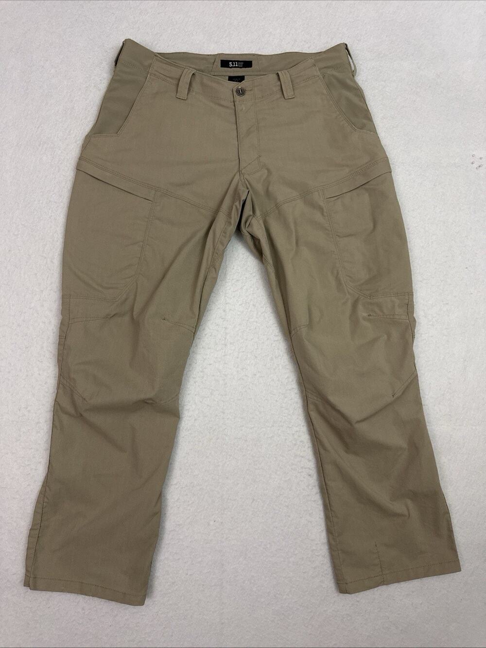 5.11 Tactical Apex Cargo Pants Mens 36x30 Khaki Stretch Canvas Utility